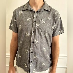 Star Wars Darth Vader All Over Print Button-Down Shirt - Size XL